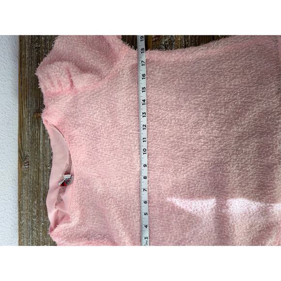Y2K Heart Breakers for Mervyn’s Pink Textured Fuzzy Blouse Puff Sleeve Top M - Picture 5 of 9